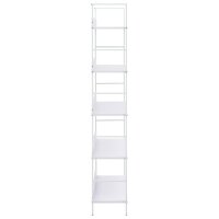 vidaXL B&uuml;cherregal 5 Regalb&ouml;den Wei&szlig; 60x27,6x158,5 cm Holzwerkstoff