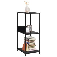 vidaXL Kleines B&uuml;cherregal Schwarz 33,5x39,6x79,7 cm Holzwerkstoff