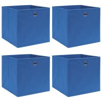 WOWONA Aufbewahrungsboxen 4 Stk. Blau 32?32?32 cm Stoff