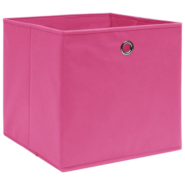 vidaXL Aufbewahrungsboxen 4 Stk. Rosa 32&times;32&times;32 cm Stoff