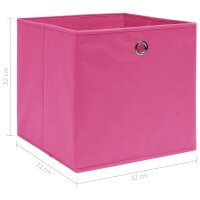 vidaXL Aufbewahrungsboxen 4 Stk. Rosa 32&times;32&times;32 cm Stoff