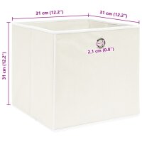 vidaXL Aufbewahrungsboxen 10 Stk. Wei&szlig; 32&times;32&times;32 cm Stoff