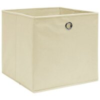 vidaXL Aufbewahrungsboxen 4 Stk. Creme 32x32x32 cm Stoff