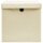 vidaXL Aufbewahrungsboxen mit Deckel 4 Stk. Creme 32x32x32 cm Stoff