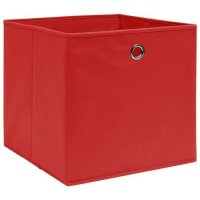 vidaXL Aufbewahrungsboxen 10 Stk. Rot 32×32×32 cm Stoff