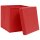 vidaXL Aufbewahrungsboxen mit Deckel 10 Stk. Rot 32&times;32&times;32cm Stoff