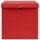 vidaXL Aufbewahrungsboxen mit Deckel 10 Stk. Rot 32&times;32&times;32cm Stoff