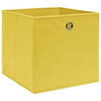 vidaXL Aufbewahrungsboxen 4 Stk. Gelb 32&times;32&times;32 cm Stoff