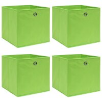 WOWONA Aufbewahrungsboxen 4 Stk. Grün 32×32×32 cm Stoff