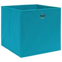 vidaXL Aufbewahrungsboxen 4 Stk. Babyblau 32×32×32 cm Stoff