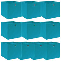 vidaXL Aufbewahrungsboxen 10 Stk. Babyblau 32×32×32 cm Stoff