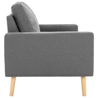 vidaXL 2-Sitzer-Sofa Hellgrau Stoff