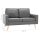 vidaXL 2-Sitzer-Sofa Hellgrau Stoff