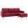 vidaXL 3-Sitzer-Sofa mit Hocker Weinrot Stoff