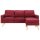 vidaXL 3-Sitzer-Sofa mit Hocker Weinrot Stoff