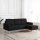 vidaXL 3-Sitzer-Sofa mit Hocker Schwarz Stoff