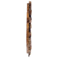 vidaXL Wandspiegel 40 cm Teak Rund