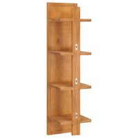 vidaXL Wandspiegel mit Regalen 30&times;30&times;120 cm Teak Massivholz