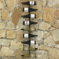vidaXL Wand-Weinregal für 9 Flaschen Schwarz Eisen