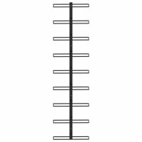 vidaXL Wand-Weinregal f&uuml;r 9 Flaschen Schwarz Eisen