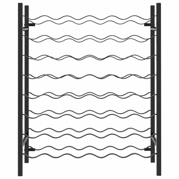 vidaXL Weinregal f&uuml;r 48 Flaschen Schwarz Metall