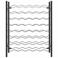 vidaXL Weinregal für 48 Flaschen Schwarz Metall