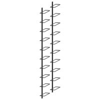 vidaXL Wand-Weinregale f&uuml;r 20 Flaschen 2 Stk. Schwarz Metall