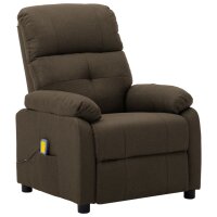 vidaXL Massagesessel Braun Stoff