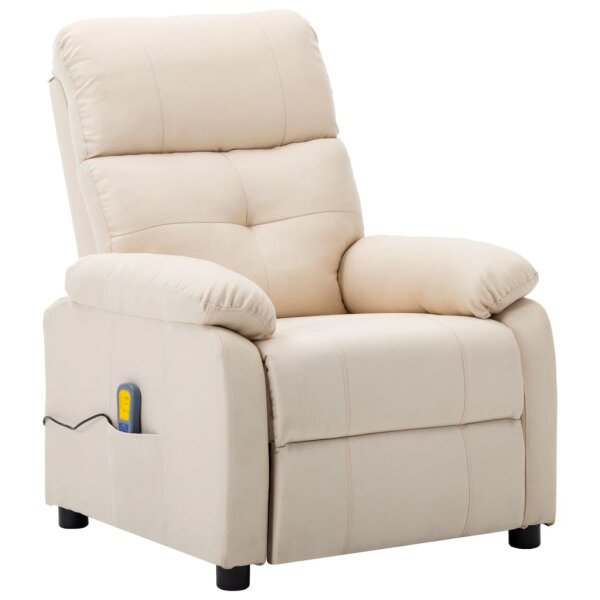 vidaXL Massagesessel Creme Stoff