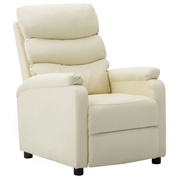 vidaXL Relaxsessel Creme Kunstleder