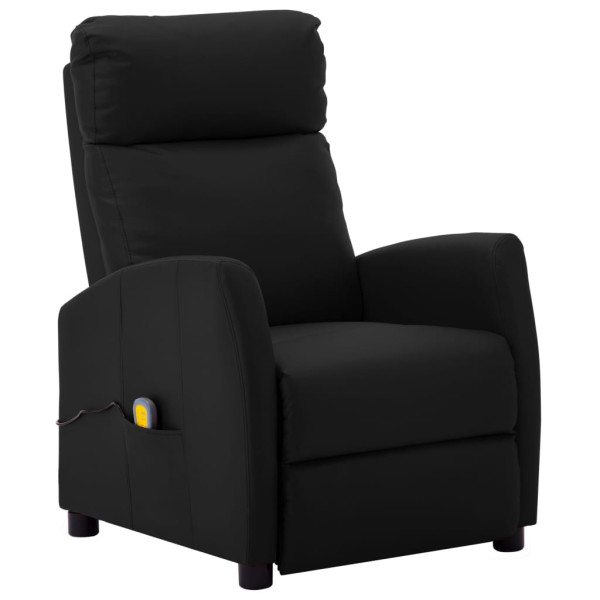 vidaXL Massagesessel Schwarz Kunstleder