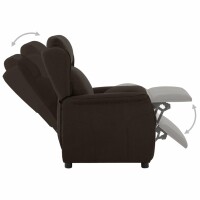 vidaXL Relaxsessel Dunkelbraun Stoff