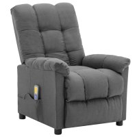 vidaXL Massagesessel Hellgrau Stoff
