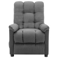 vidaXL Massagesessel Hellgrau Stoff