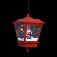 vidaXL Weihnachts-H&auml;ngelampe LED-Licht und Weihnachtsmann Rot 27&times;27&times;45