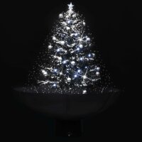 vidaXL Schneiender Weihnachtsbaum mit Schirmfu&szlig; Schwarz 75 cm PVC