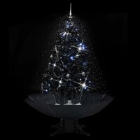 vidaXL Schneiender Weihnachtsbaum mit Schirmfu&szlig; Schwarz 140 cm PVC