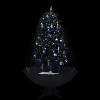 vidaXL Schneiender Weihnachtsbaum mit Schirmfu&szlig; Schwarz 170 cm PVC