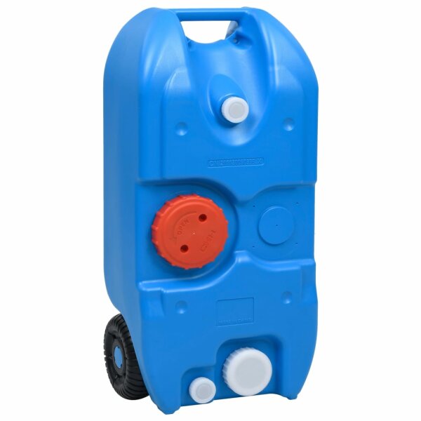 vidaXL Camping-Wassertank mit Rollen 40 L Blau