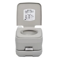 vidaXL Tragbare Campingtoilette Grau 10 + 10 L