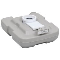 vidaXL Tragbare Campingtoilette Grau 10 + 10 L