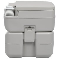 vidaXL Tragbare Campingtoilette Grau 20 + 10 L