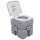 vidaXL Tragbare Campingtoilette Grau 20+10 L