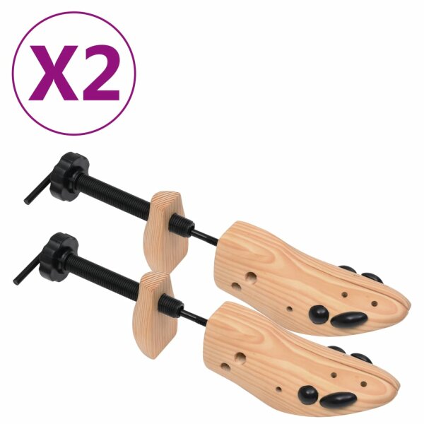 vidaXL Schuhspanner 2 Paar Gr&ouml;&szlig;e 36-40 Kiefer Massivholz