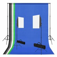 vidaXL Fotostudio-Set mit Softboxen und Hintergrundsystem