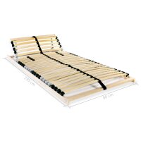 vidaXL Lattenroste 2 Stk. mit 28 Latten 7 Zonen 80 x 200 cm