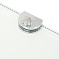 vidaXL Eckregale 2 Stk. mit verchromten Halterungen Glas Transparent