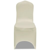 vidaXL Stretch-Stuhlhussen Creme 18 Stk.