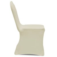 vidaXL Stretch-Stuhlhussen Creme 18 Stk.