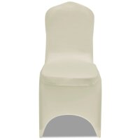 vidaXL Stretch-Stuhlhussen Creme 24 Stk.